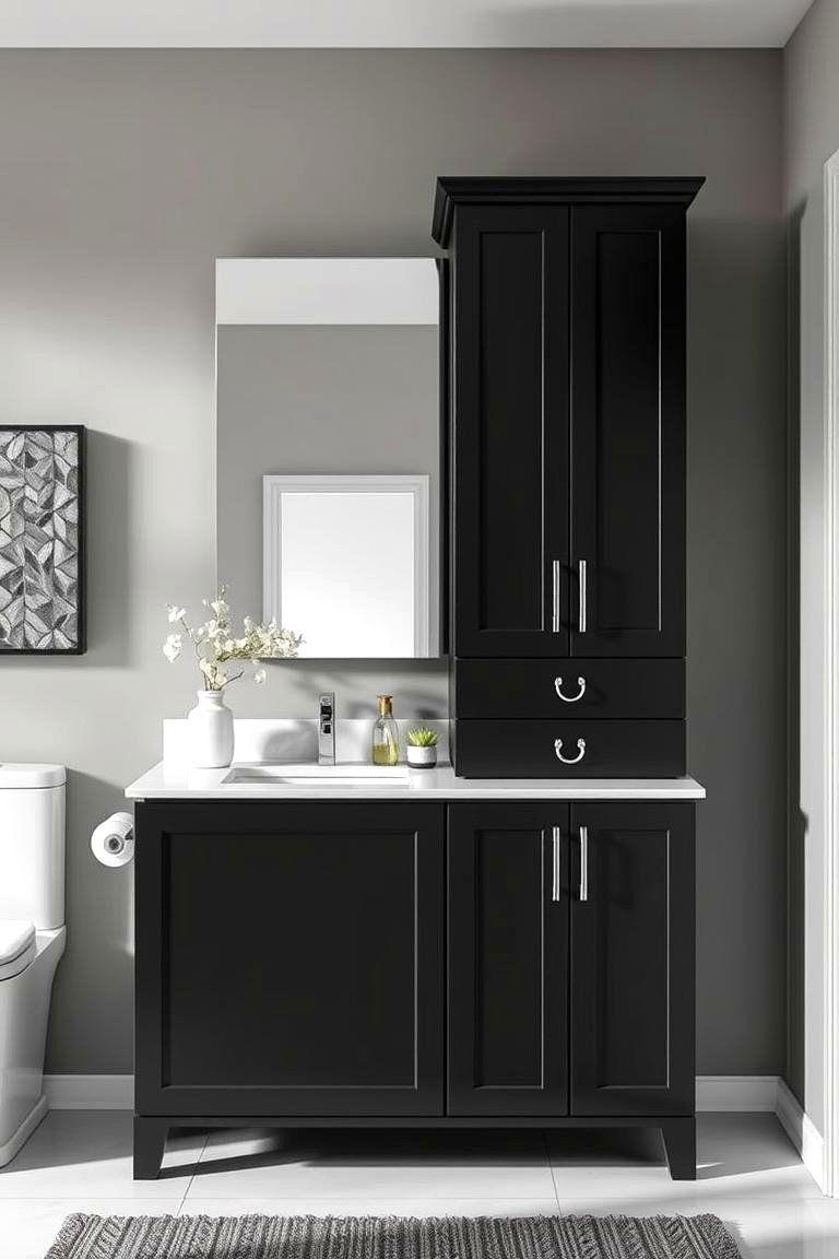 Black Bathroom Cabinets - 24 Bathroom With Black Fixtures