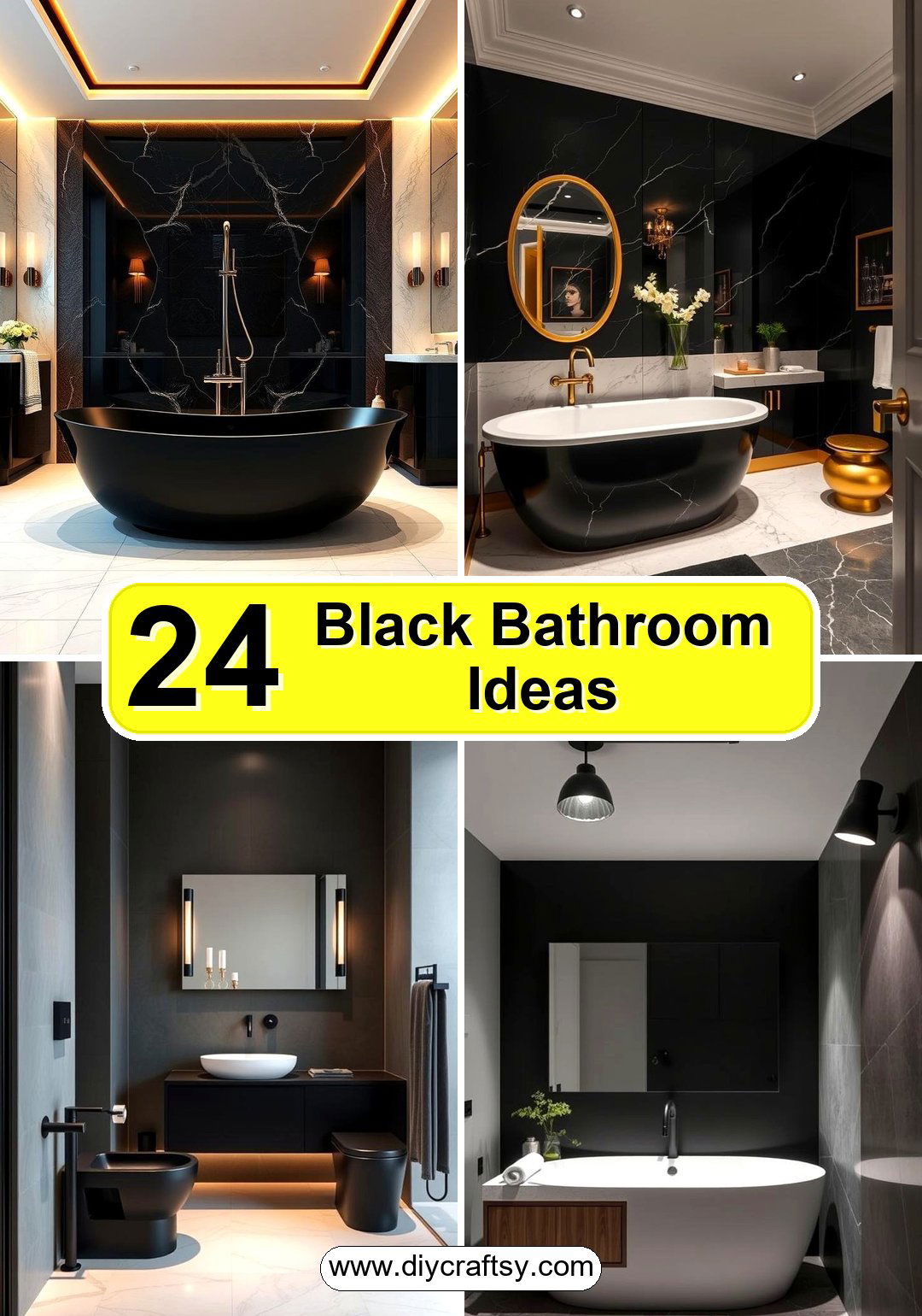 Black Bathroom Ideas