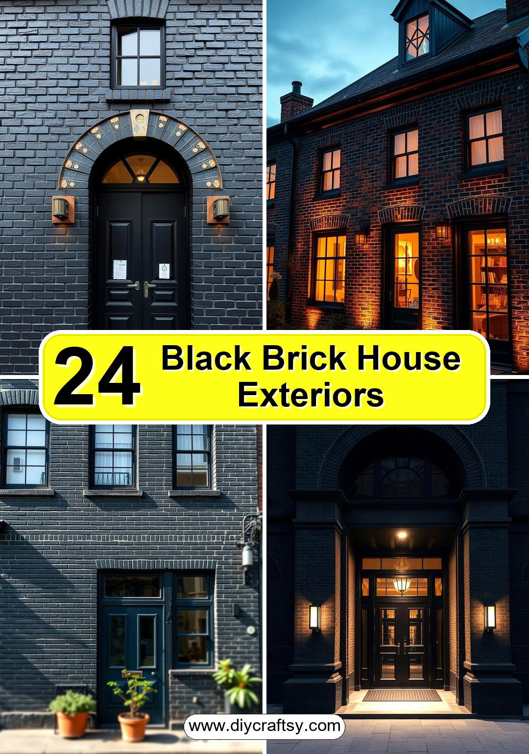 Black Brick House Exteriors