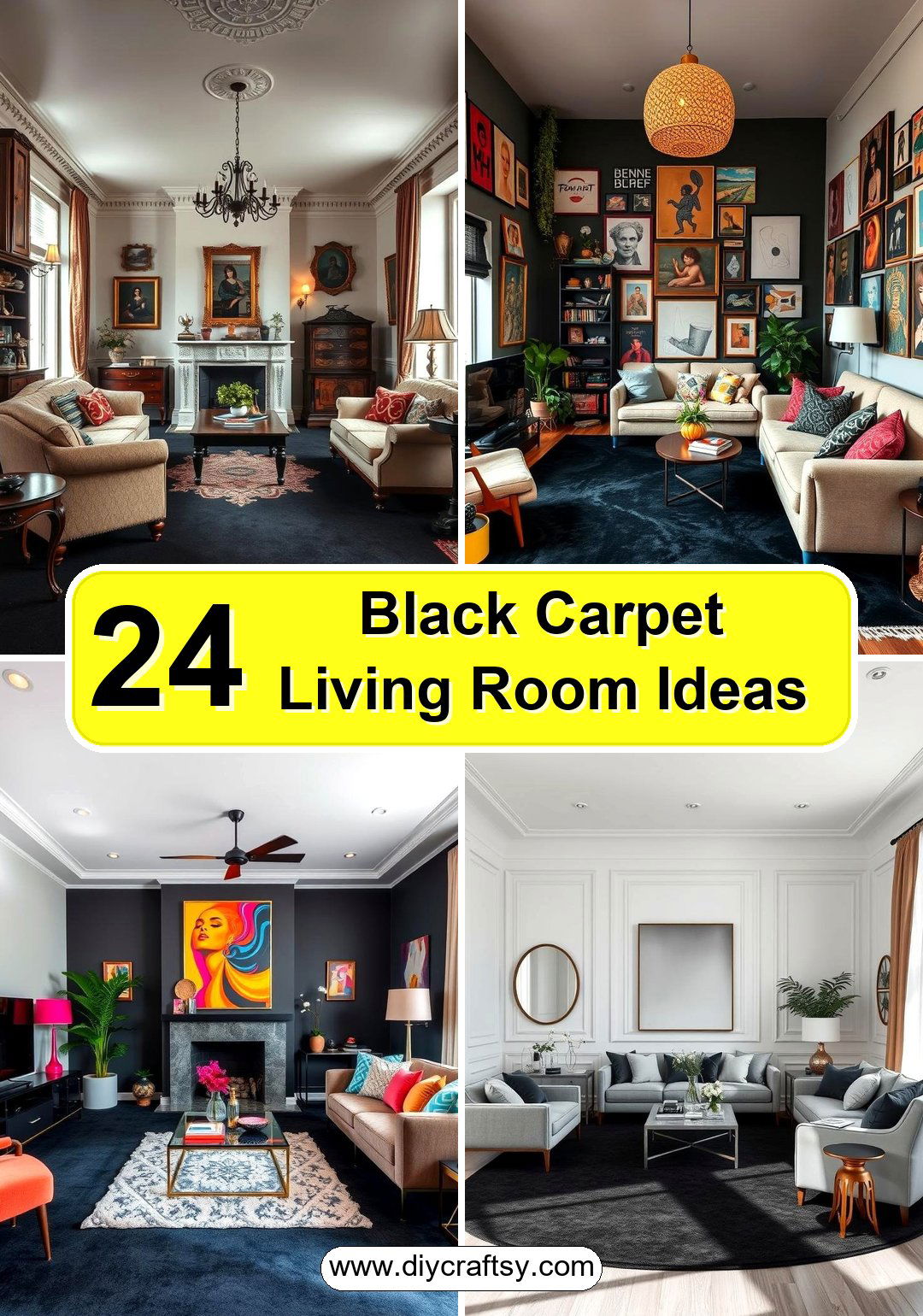Black Carpet Living Room Ideas