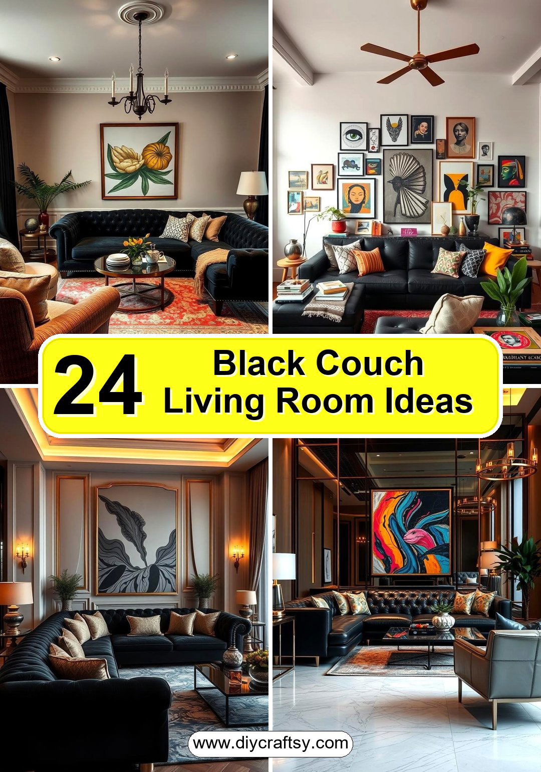 Black Couch Living Room Ideas
