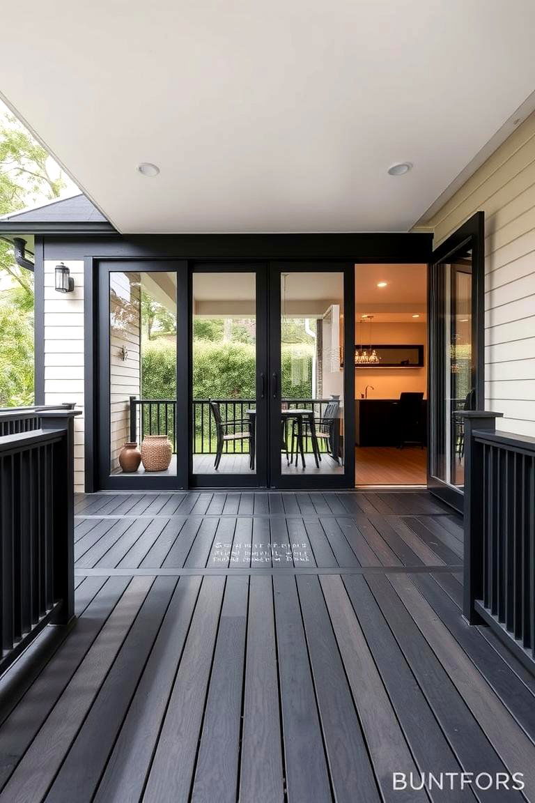 Black Deck for Indoor Outdoor Flow - 24 Black Deck Ideas