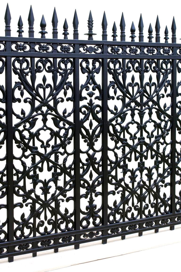 Black Decorative Panel Fence - 24 Black Fence Ideas