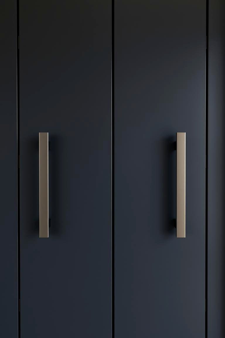 Black Door with Modern Handles - 24 Black Front Door Ideas