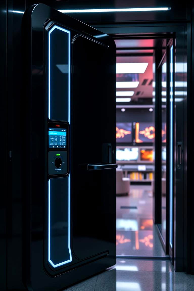 Black Doors Leading to Specialized Technology Hubs - 24 White House Ideas With Black Doors