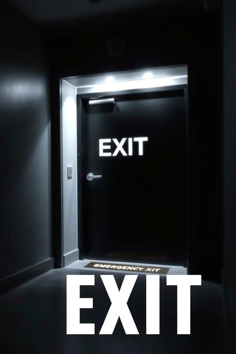 Black Doors as Emergency Exits with Enhanced Visibility - 24 White House Ideas With Black Doors