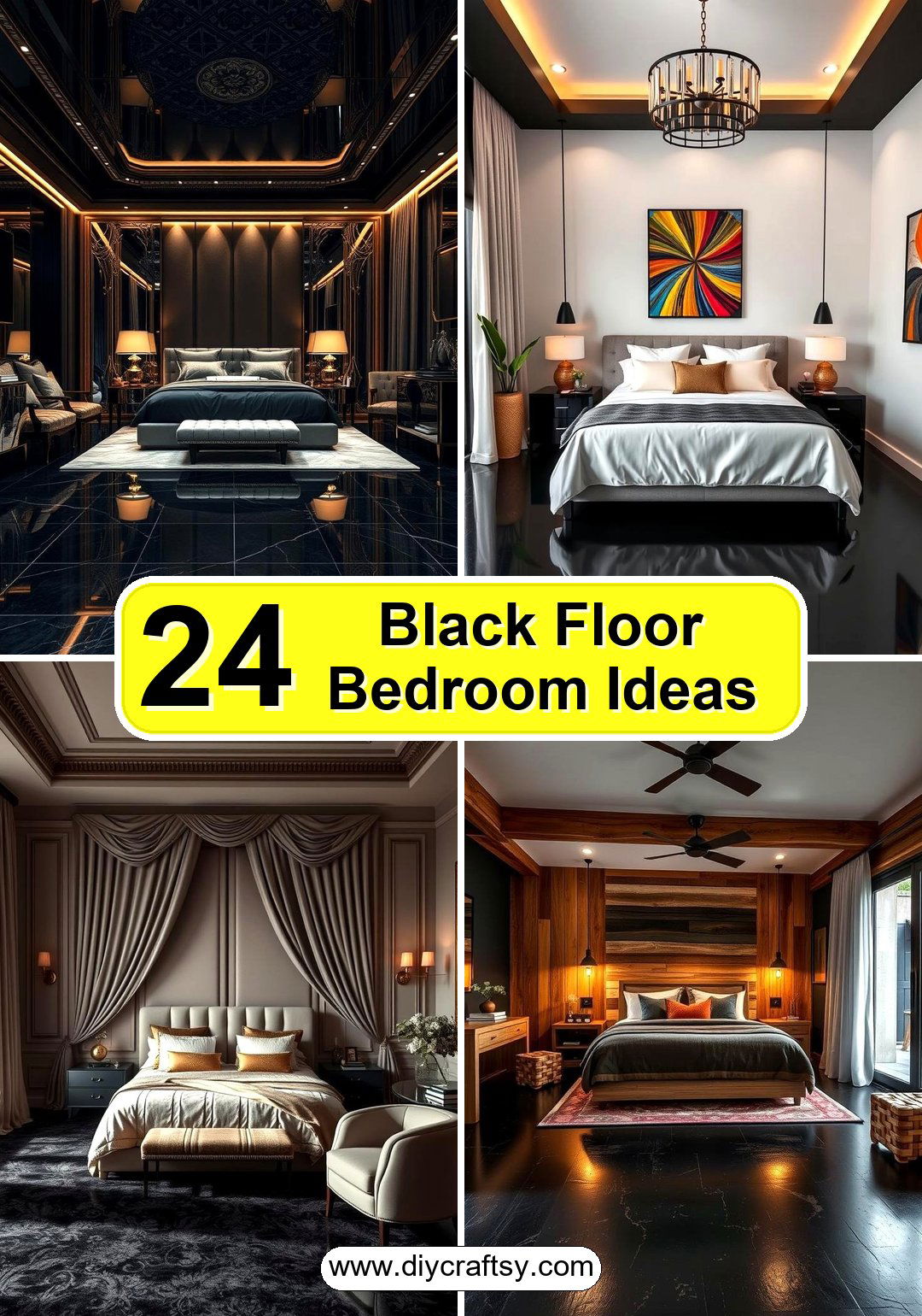 Black Floor Bedroom Ideas