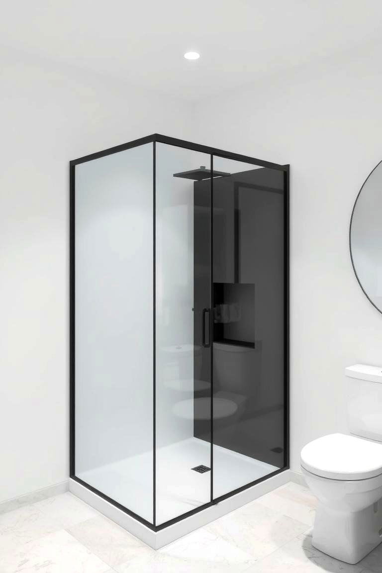 Black Framed Glass Shower Enclosures - 24 Bathroom With Black Fixtures