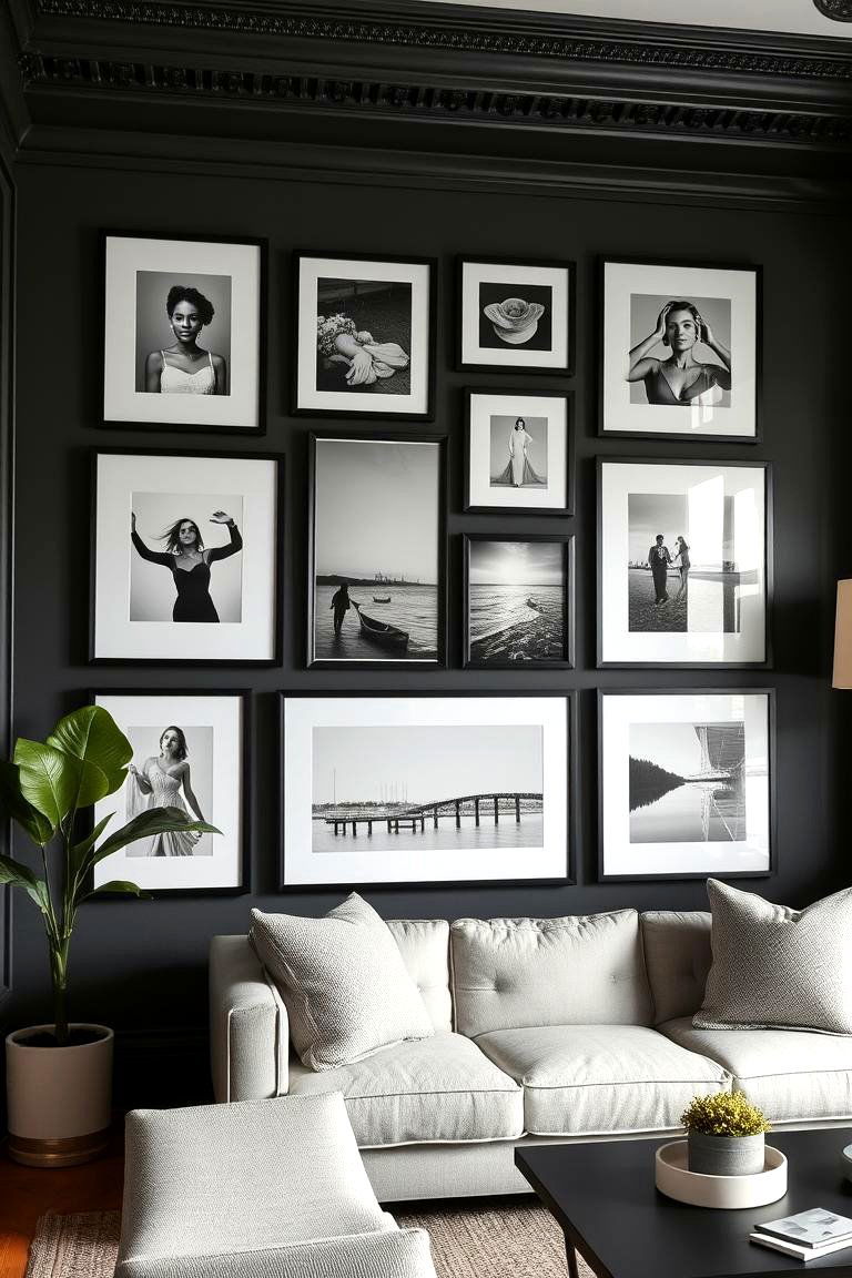 Black Frames for Cohesion - 24 Gallery Wall Ideas