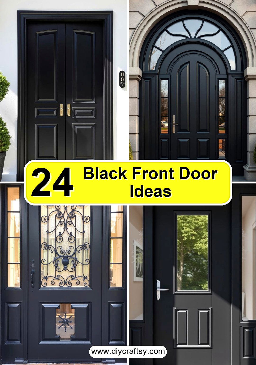 Black Front Door Ideas