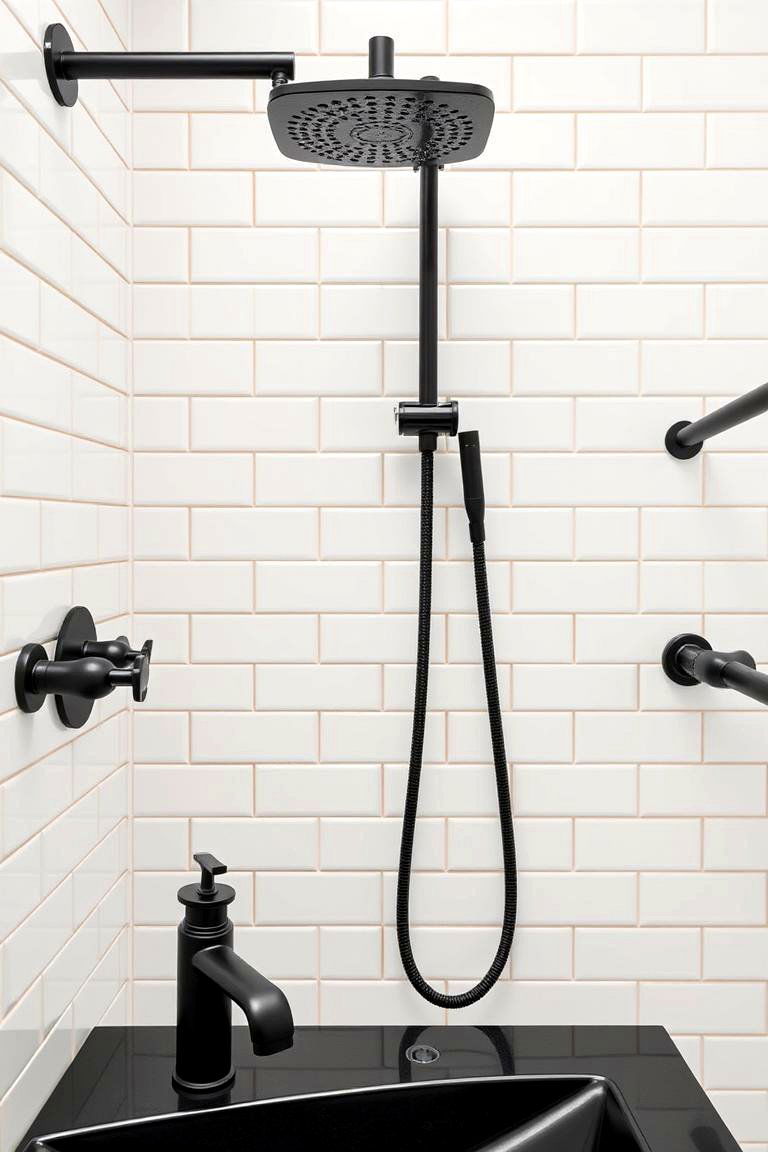 Black Hardware - 24 Western Bathroom Ideas