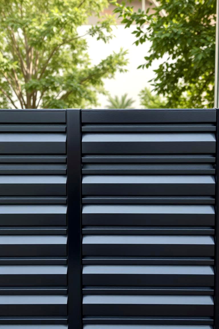 Black Horizontal Slat Fence - 24 Black Fence Ideas
