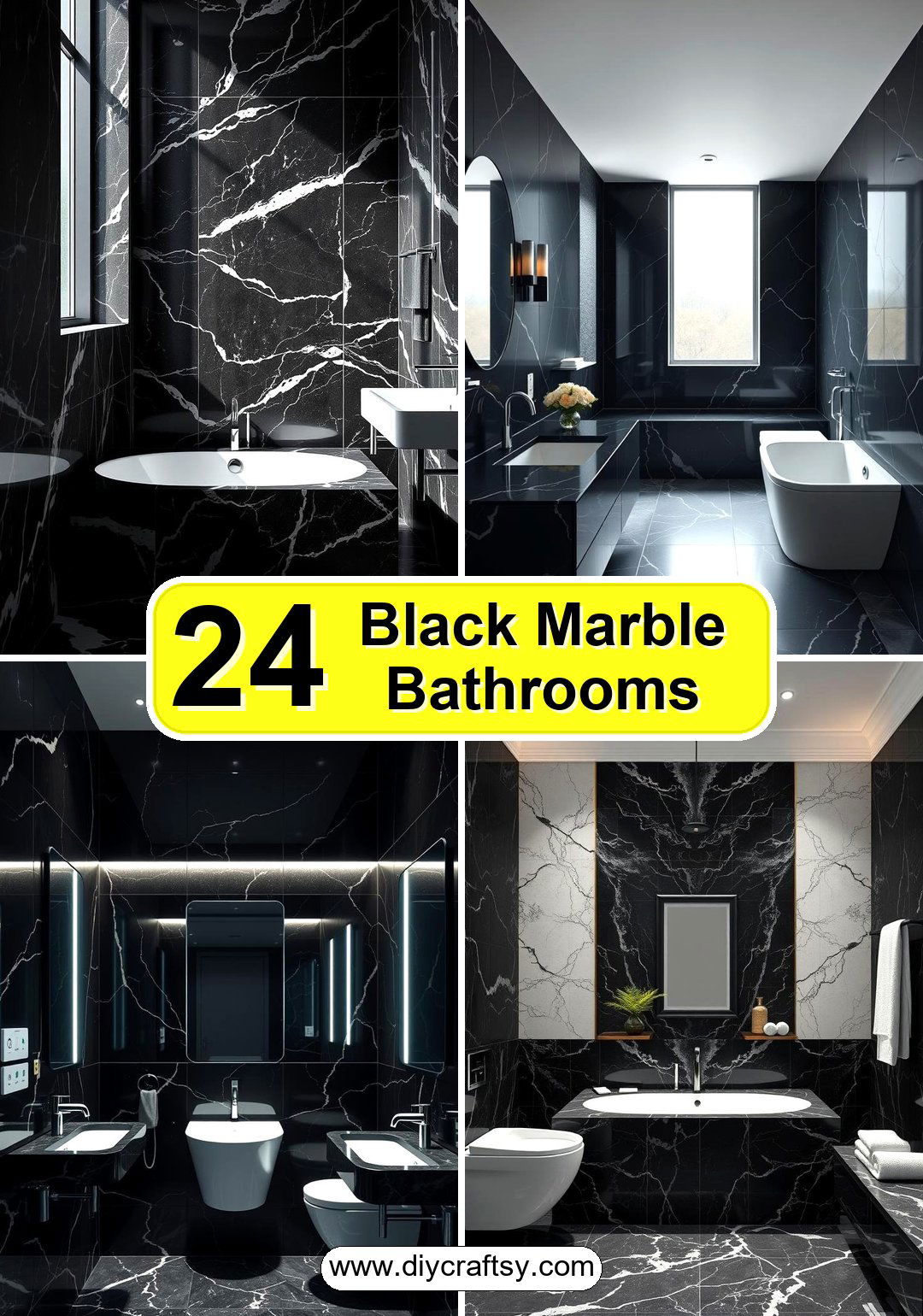 Black Marble Bathrooms