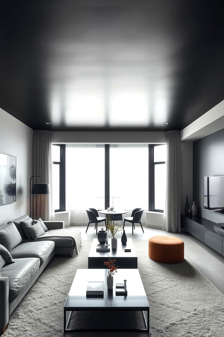 Black Matte Ceilings - 24 Accent Ceiling Ideas