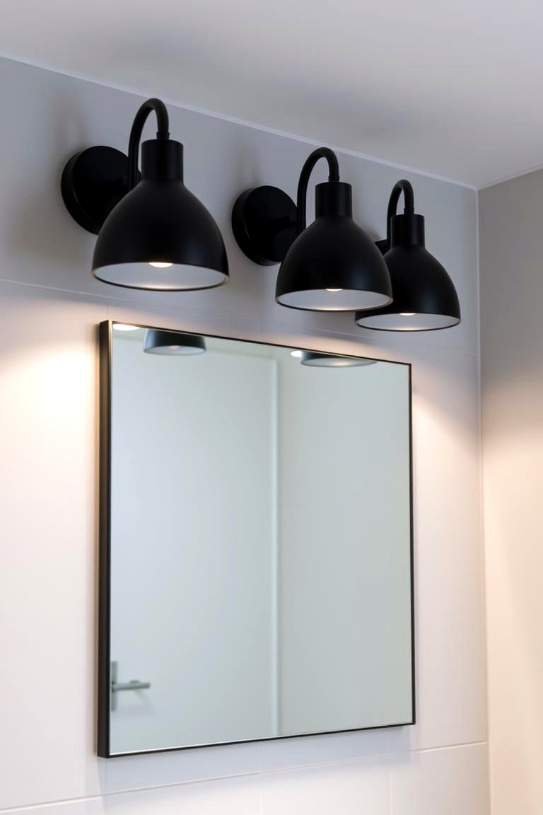 Black Matte Fixtures for a Sleek Modern Look - 24 Bathroom Lighting Ideas Over Mirror