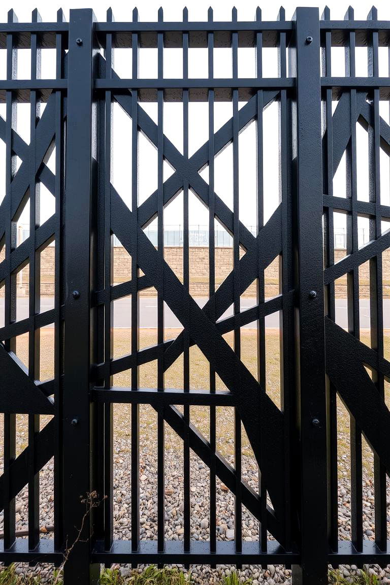 Black Modern Art Fence - 24 Black Fence Ideas