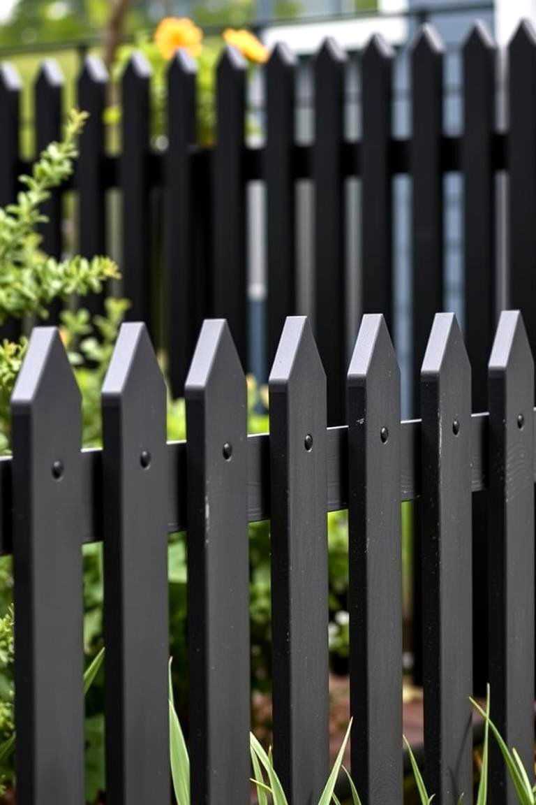 Black Picket Fence - 24 Black Fence Ideas