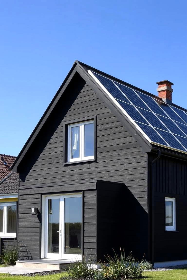 Black Roofs for Sustainability - 24 Modern Black Houses