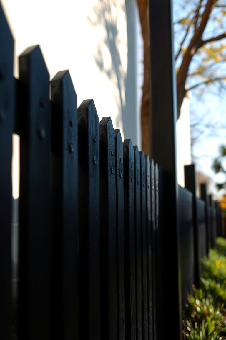 Black Shadow Fence - 24 Black Fence Ideas