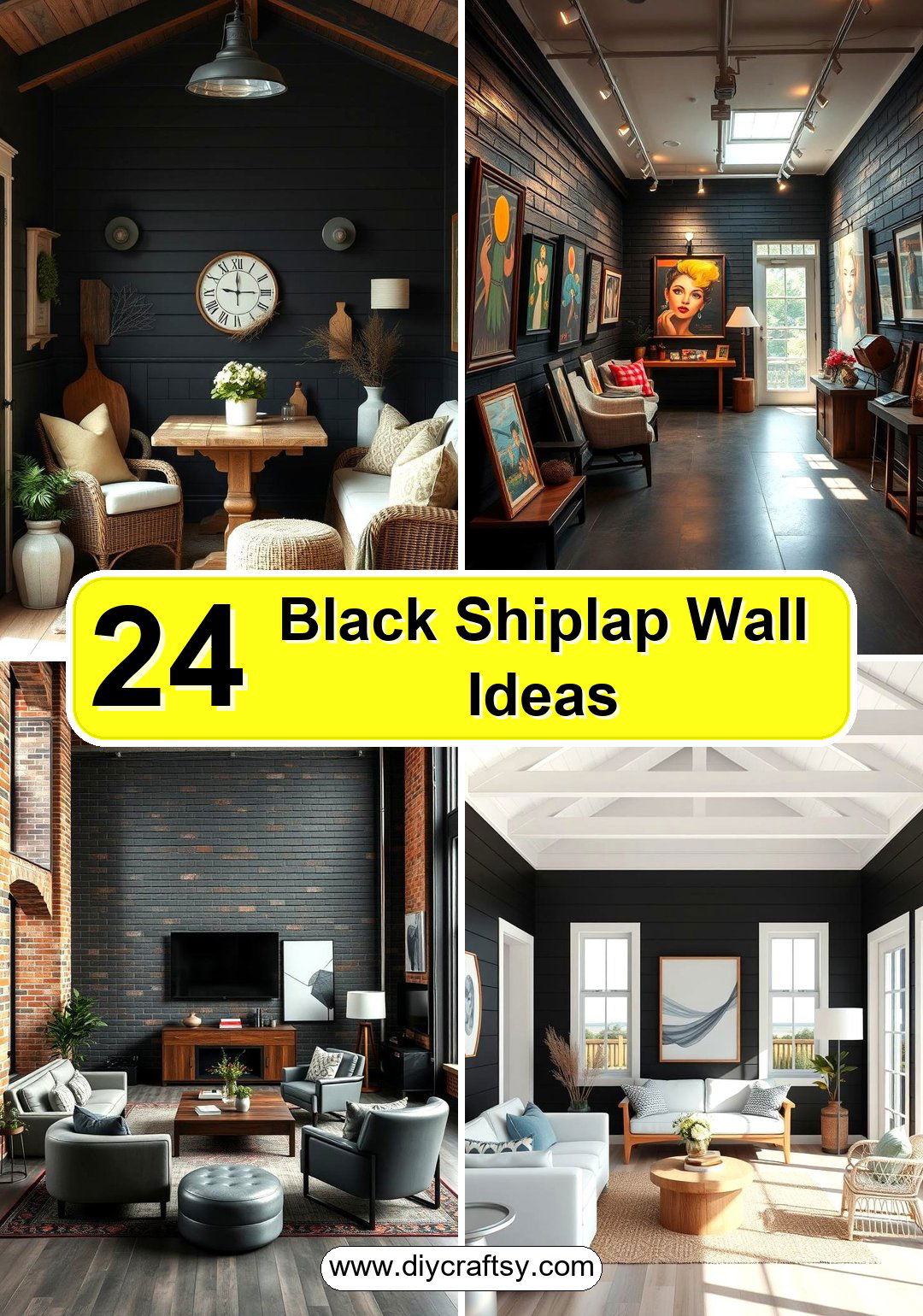 Black Shiplap Wall Ideas