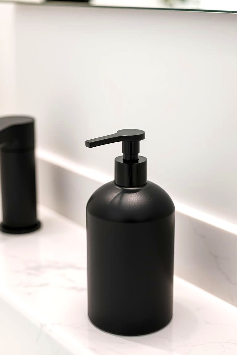 Black Soap Dispensers and Dispensers - 24 Bathroom With Black Fixtures