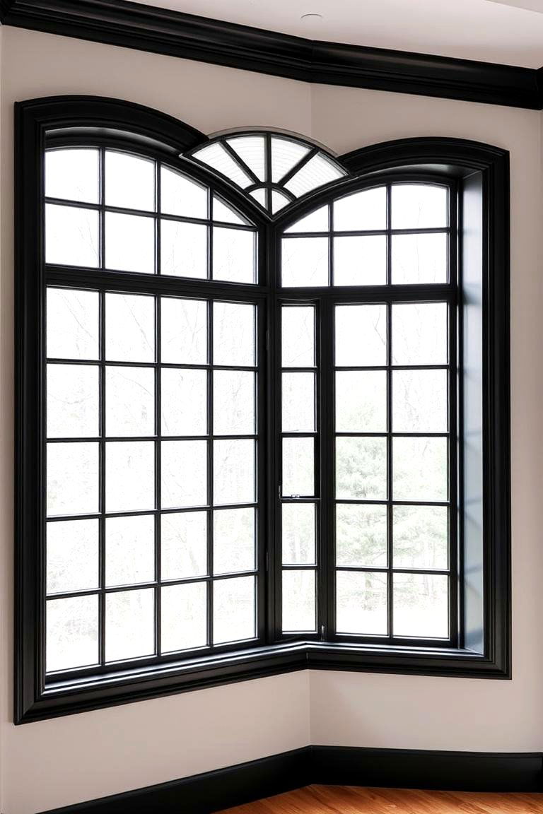 Black Trim for a Bold Dramatic Statement - 24 Modern Window Trim Ideas