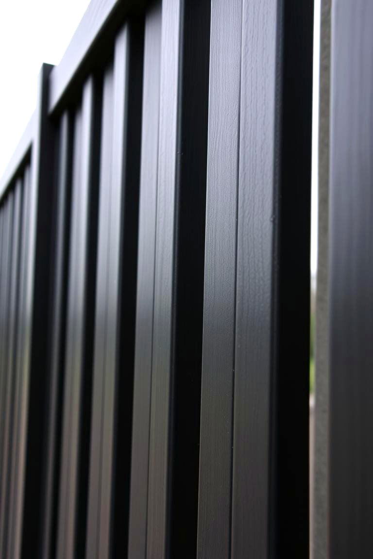 Black Vertical Slat Fence - 24 Black Fence Ideas