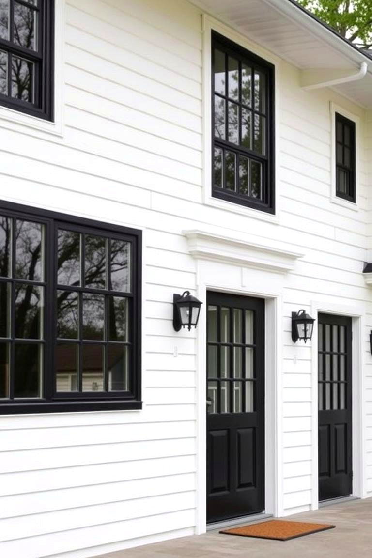 Black Windows and Doors - 24 Modern Farmhouse Exterior