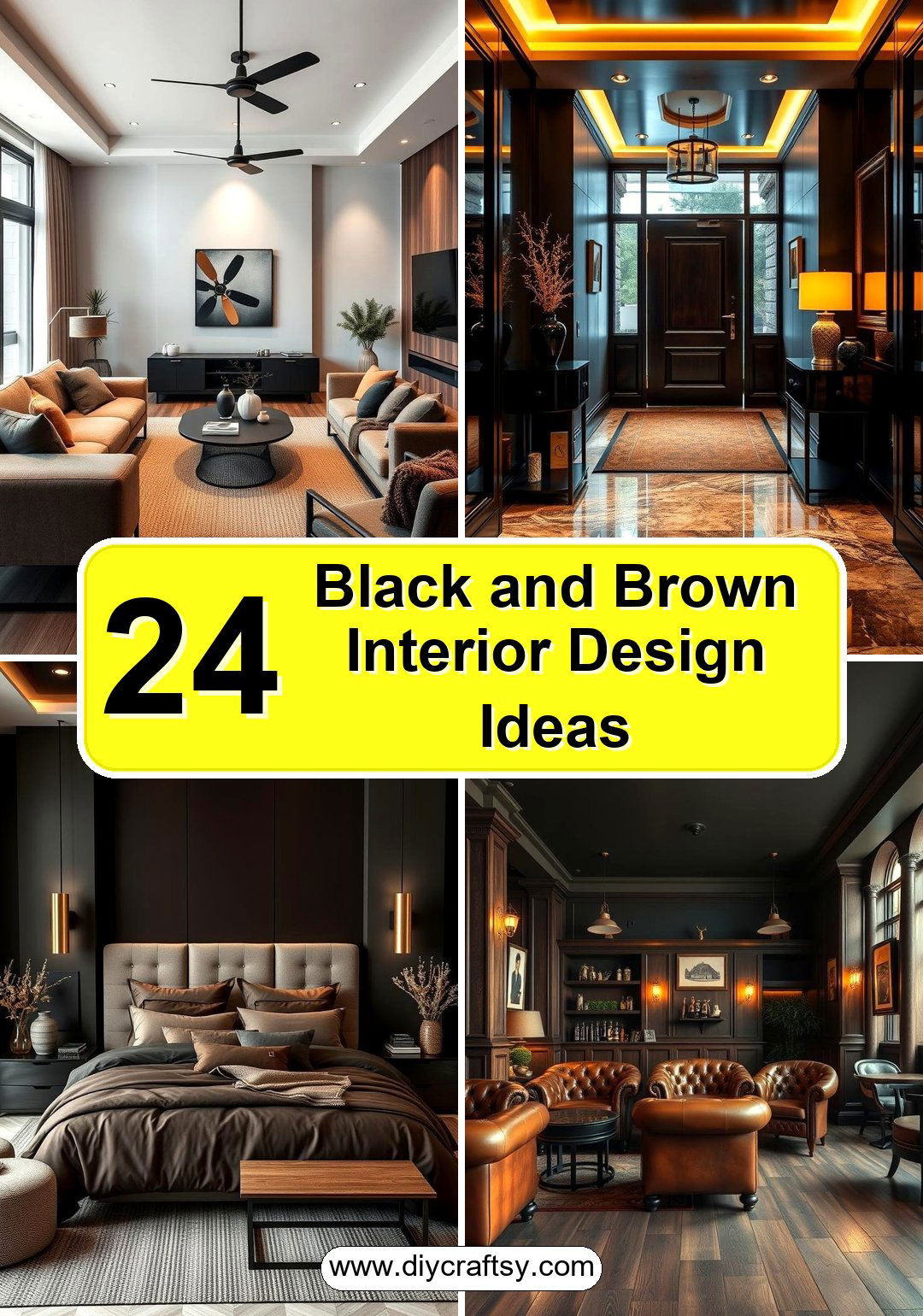 Black and Brown Interior Design Ideas