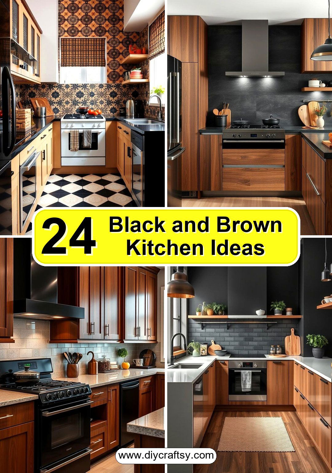 Black and Brown Kitchen Ideas
