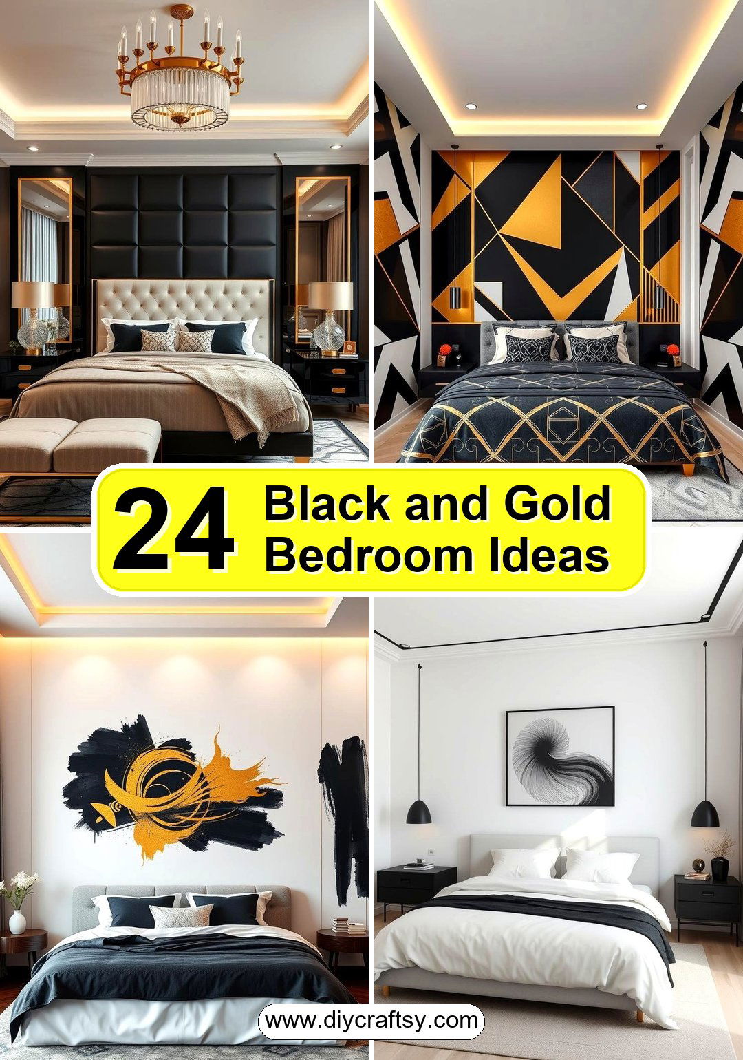Black and Gold Bedroom Ideas