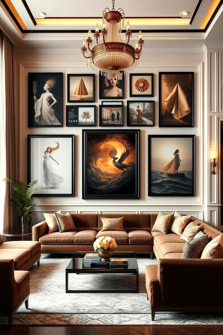 Black and Gold Theme - 24 Gallery Wall Ideas