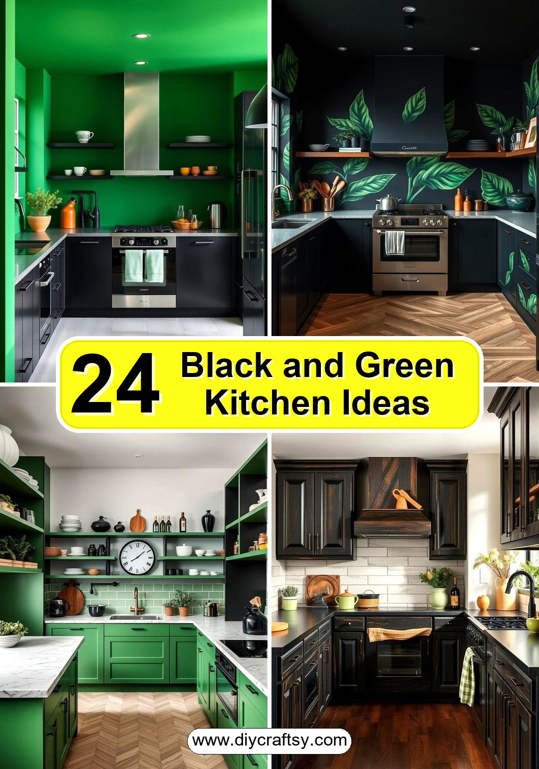 Black and Green Kitchen Ideas