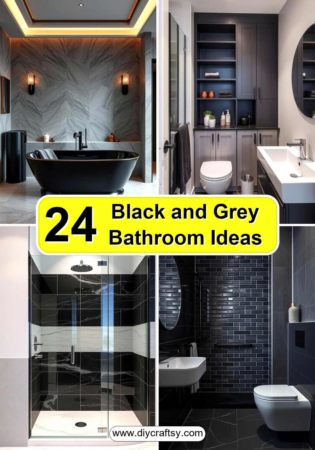 Black and Grey Bathroom Ideas