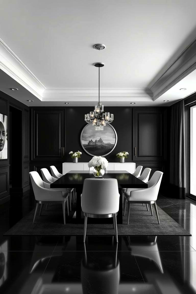 Black and White Interiors - 24 1990s Interior Design Ideas
