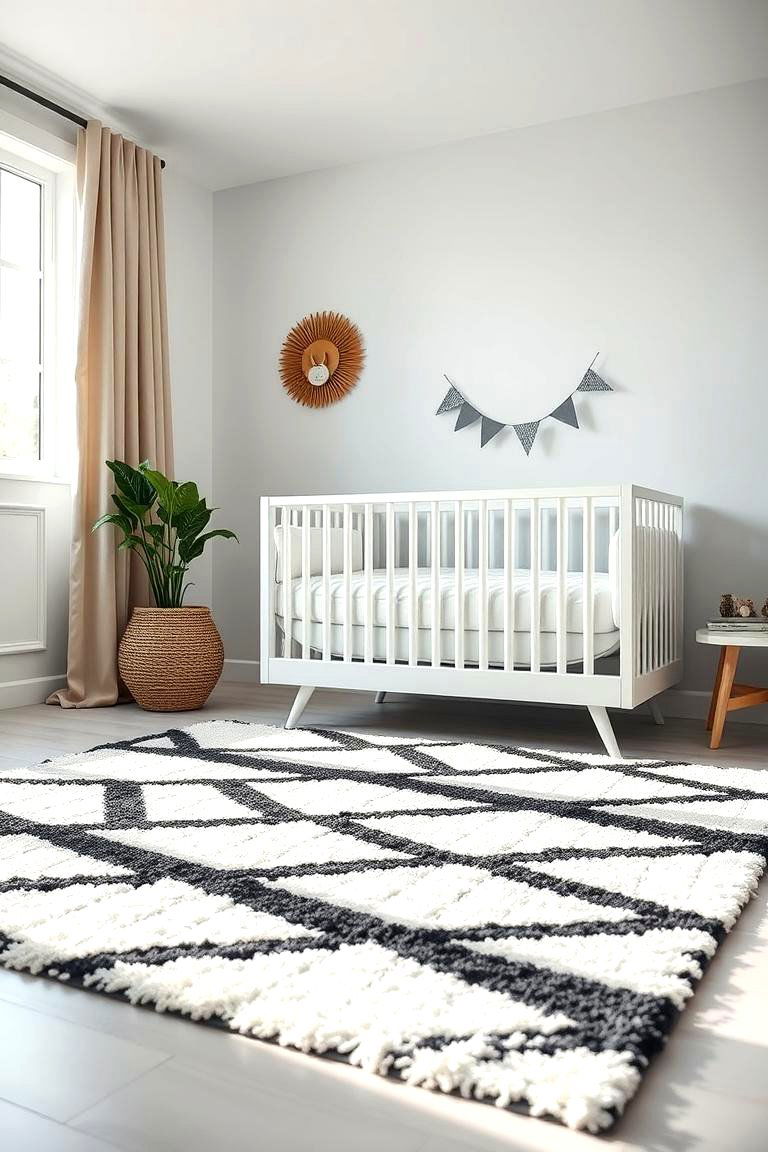 Black and White Nursery Rug - 24 Black and White Nursery Ideas