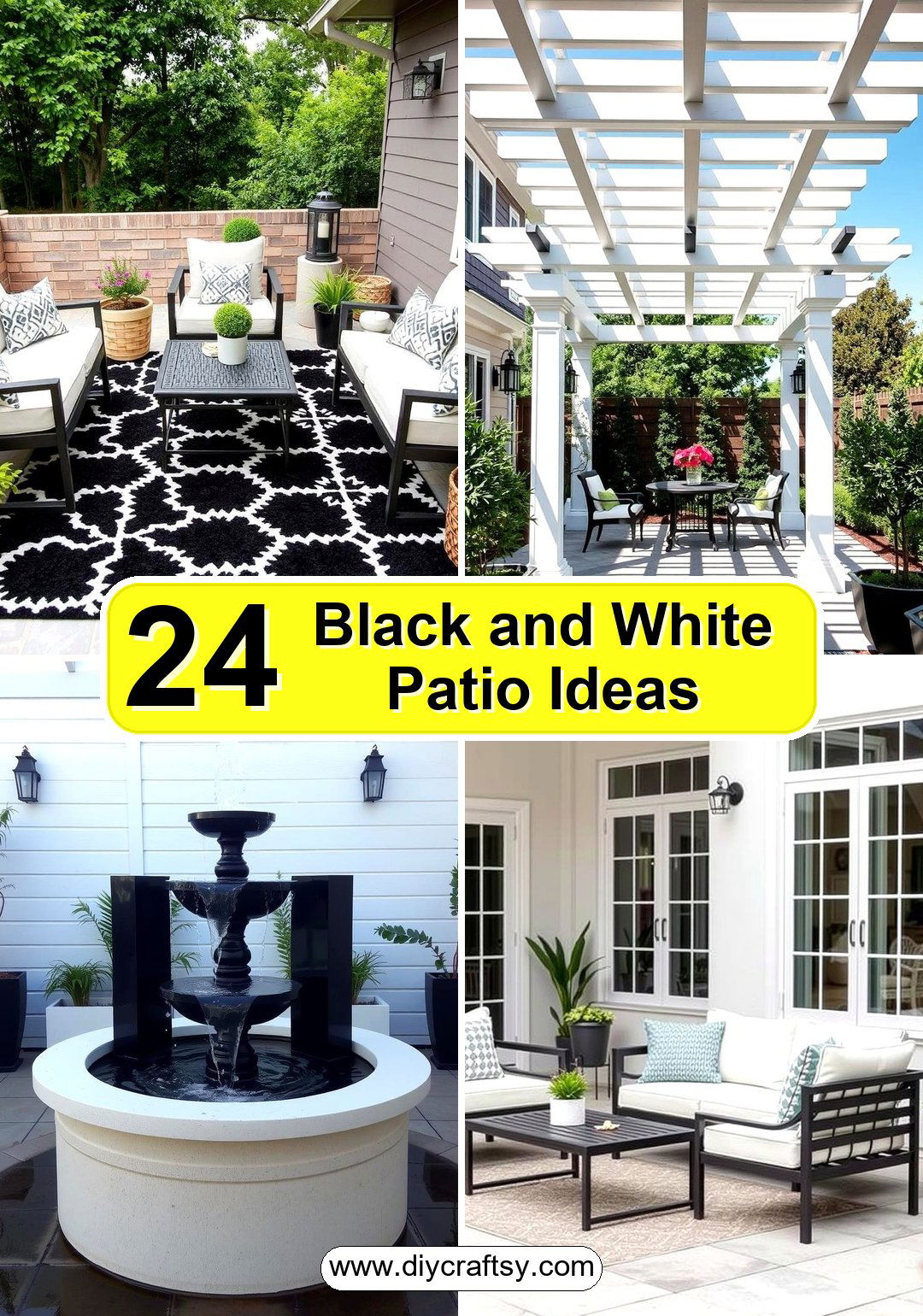 Black and White Patio Ideas