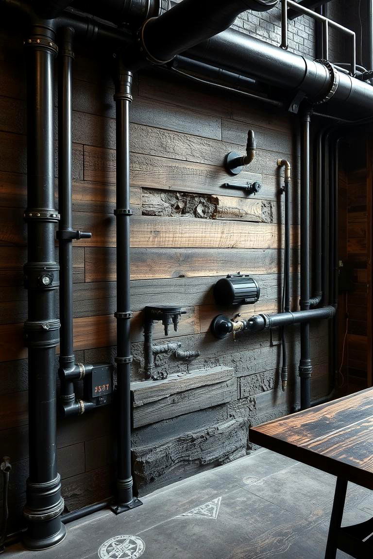 Black and Wood Industrial Style Bathroom Decor - 24 Black and Wood Bathroom Ideas