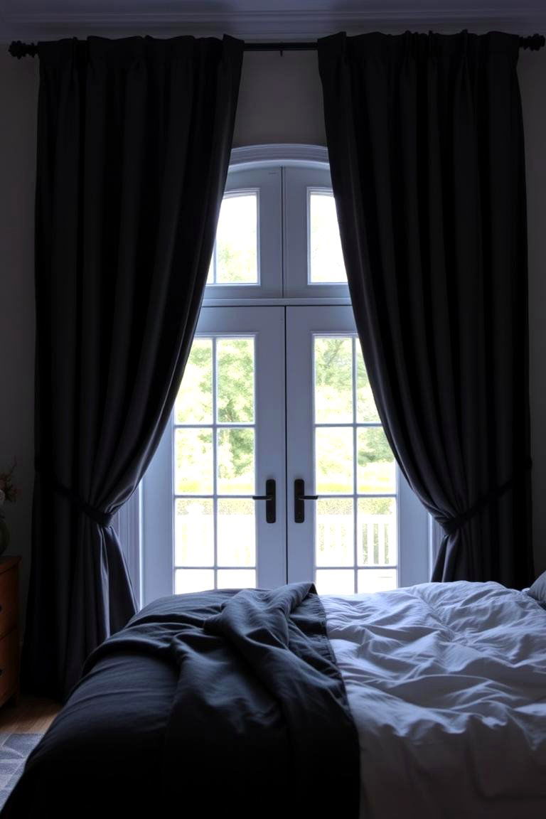 Blackout Curtains for Complete Darkness - 24 French Door Curtain Ideas