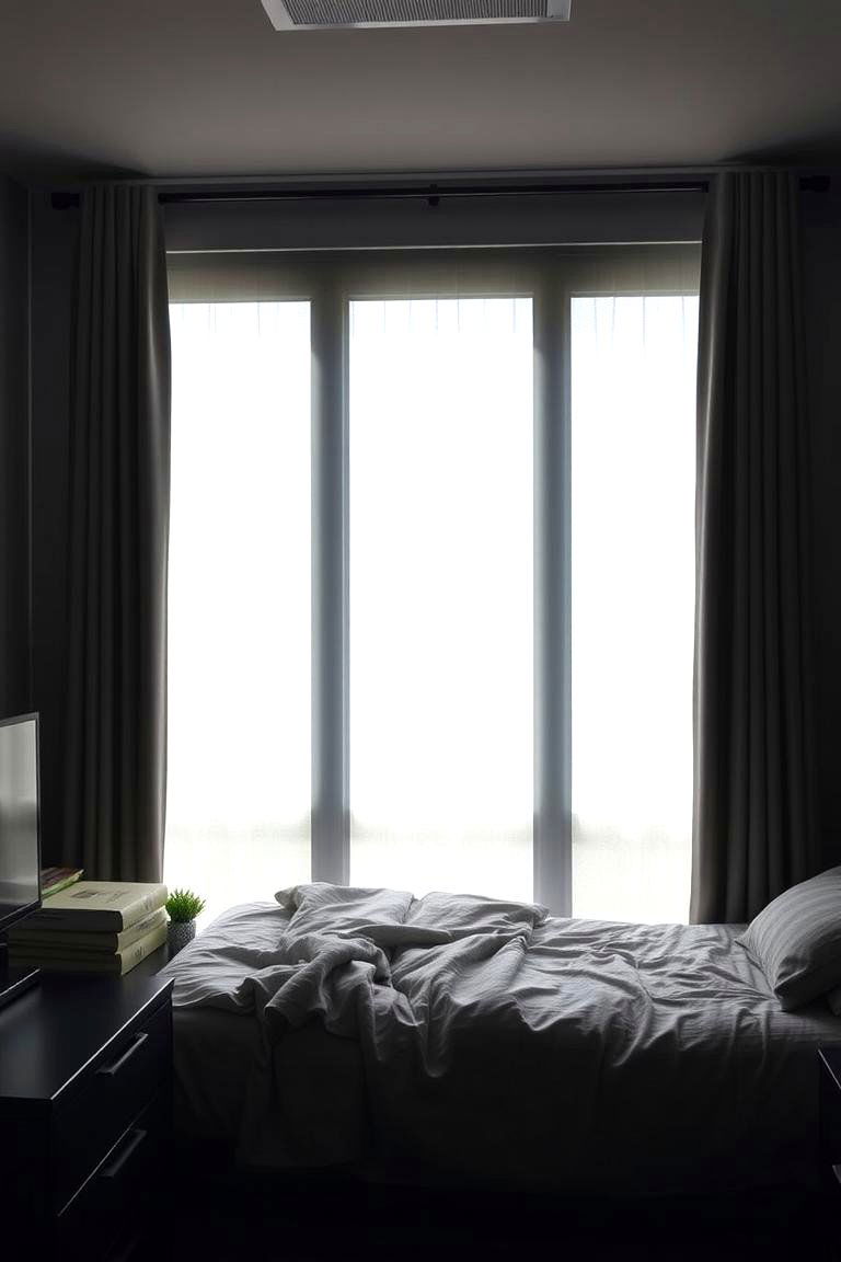 Blackout Curtains or Blinds - 24 Office Guest Room Ideas