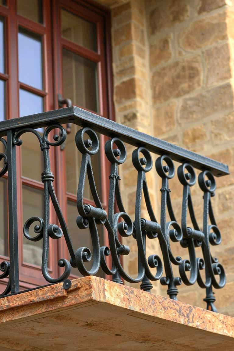 Blacksmith Style Railing - 24 Wrought Iron Balcony Railing Design Ideas