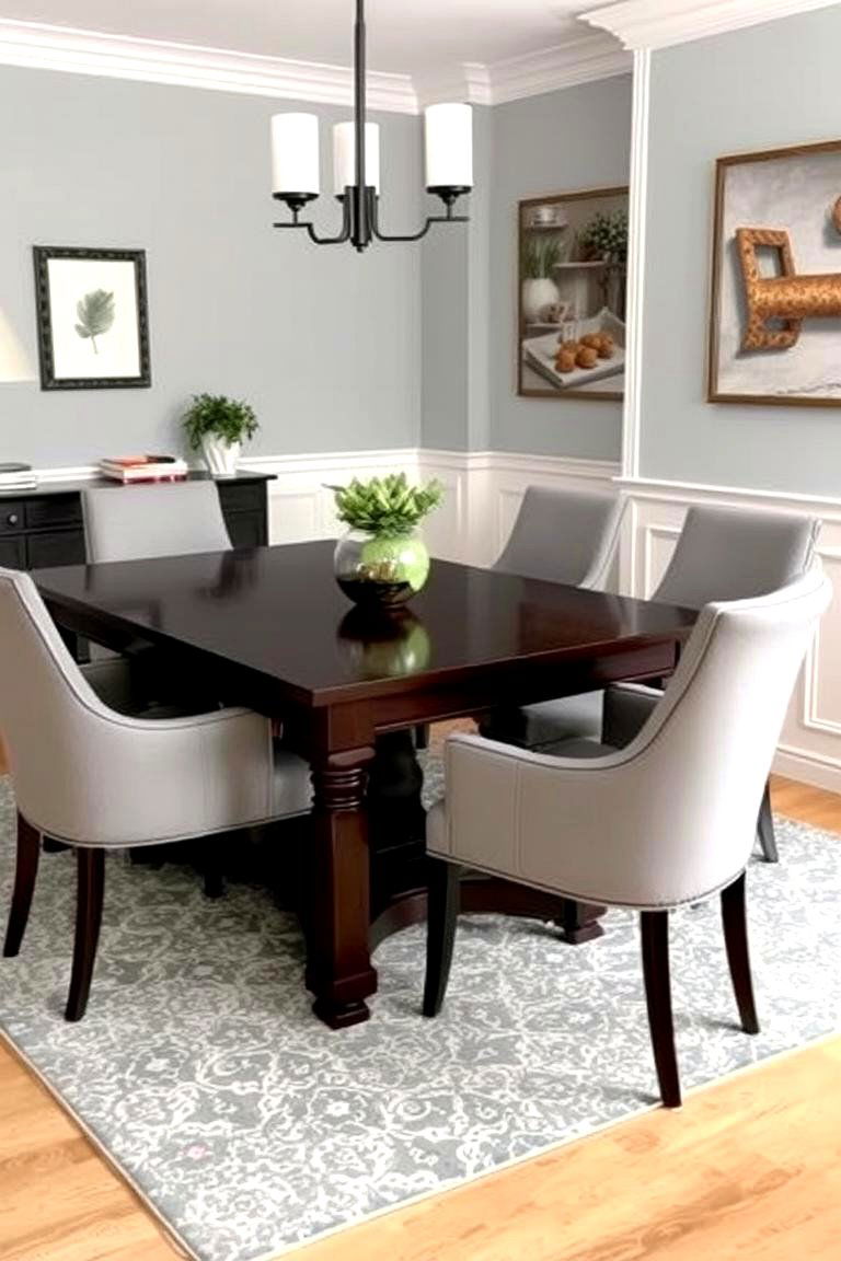 Blending Modern Chairs with a Traditional Table - 24 Transitional Dining Room Ideas