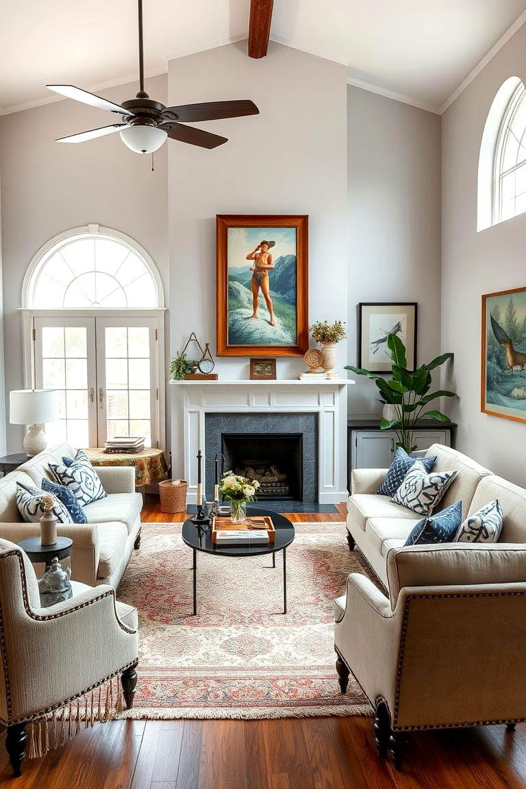 Blending Old and New - 24 Magnolia Living Room Ideas