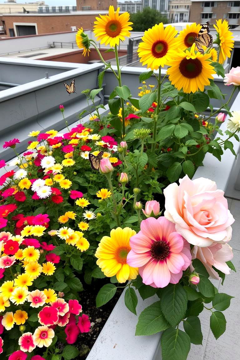 Blooming Flower Garden - 24 Rooftop Garden Ideas