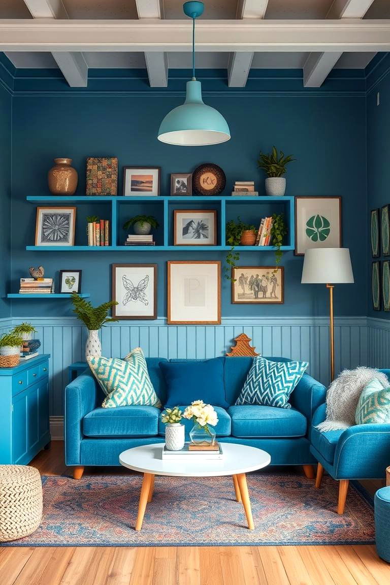 Blue Accent Wonderland - 24 Girls Blue Bedroom Ideas