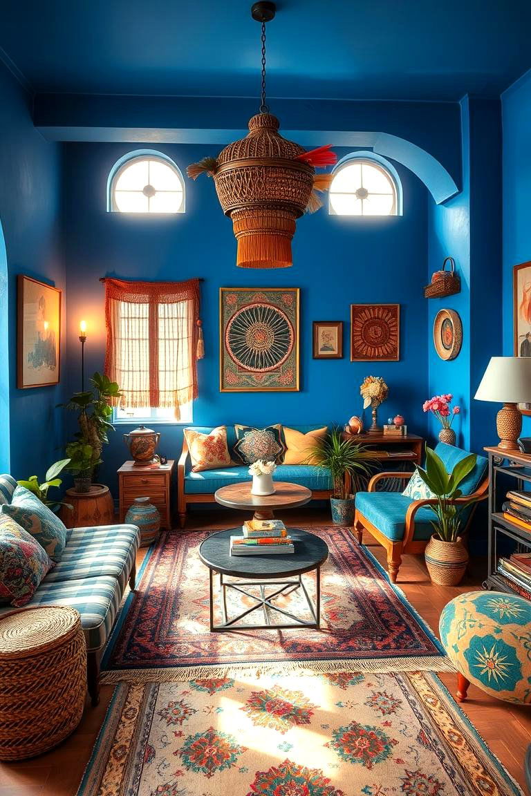 Blue Bohemian Vibes - 24 Girls Blue Bedroom Ideas