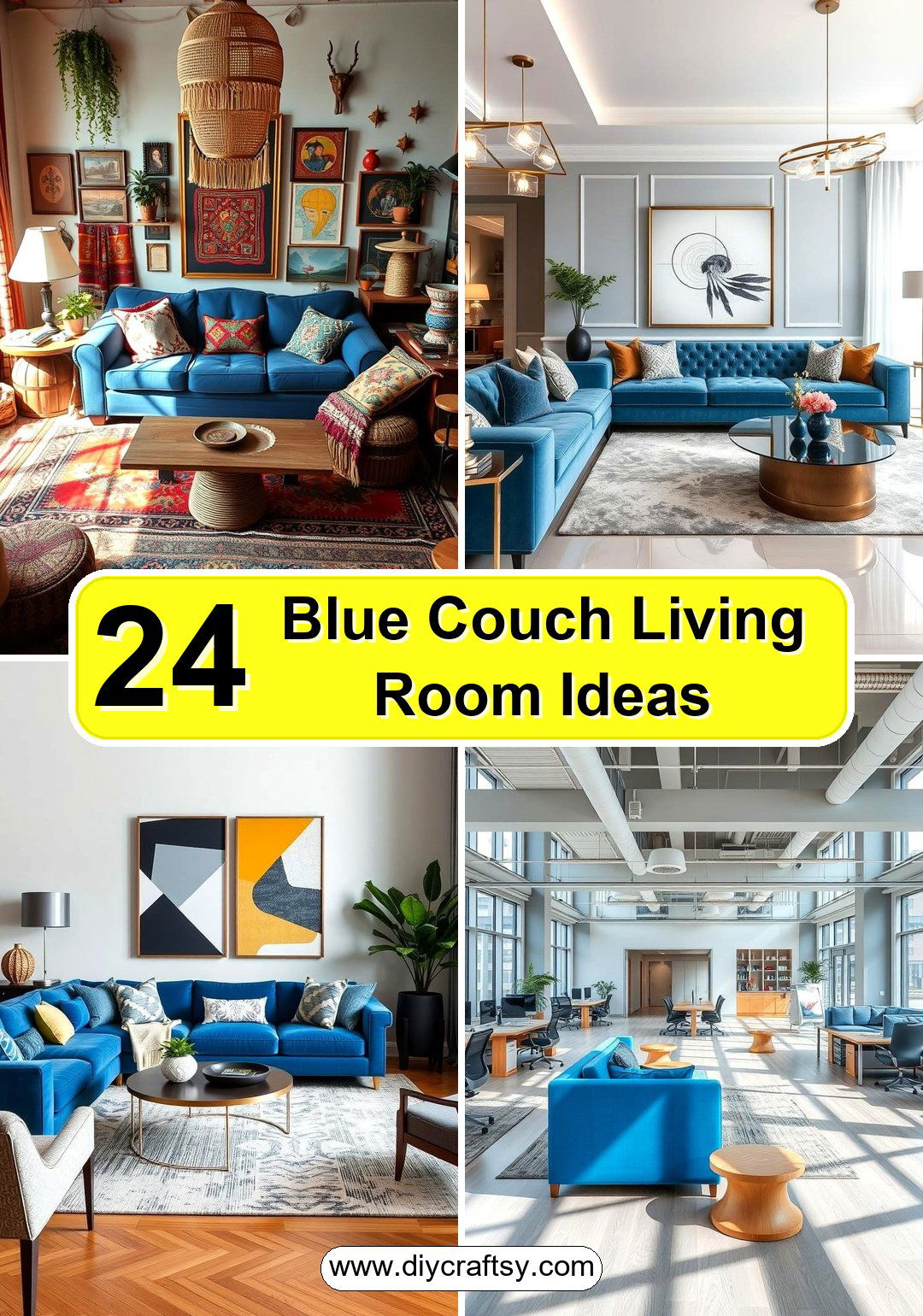 Blue Couch Living Room Ideas