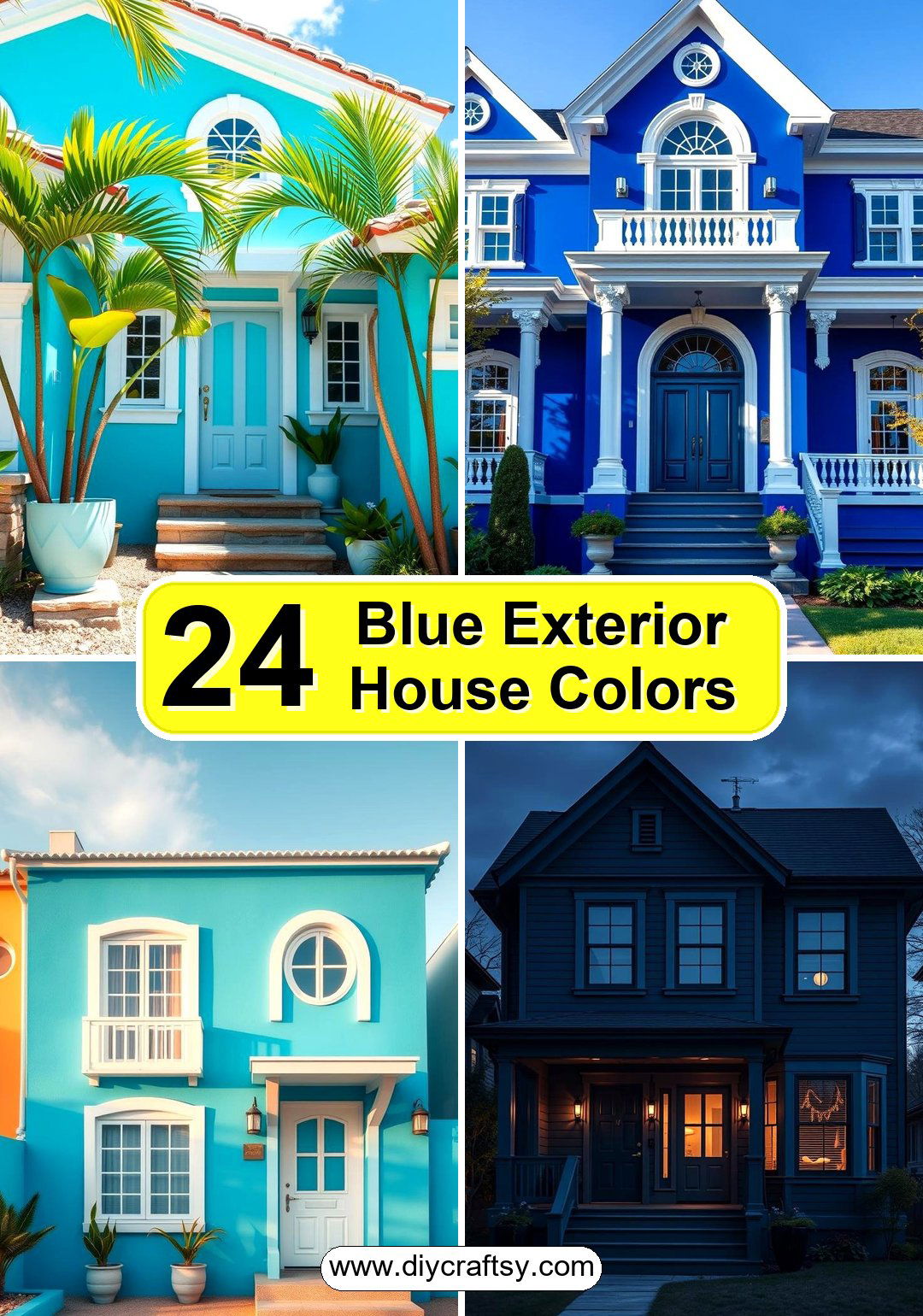 Blue Exterior House Colors