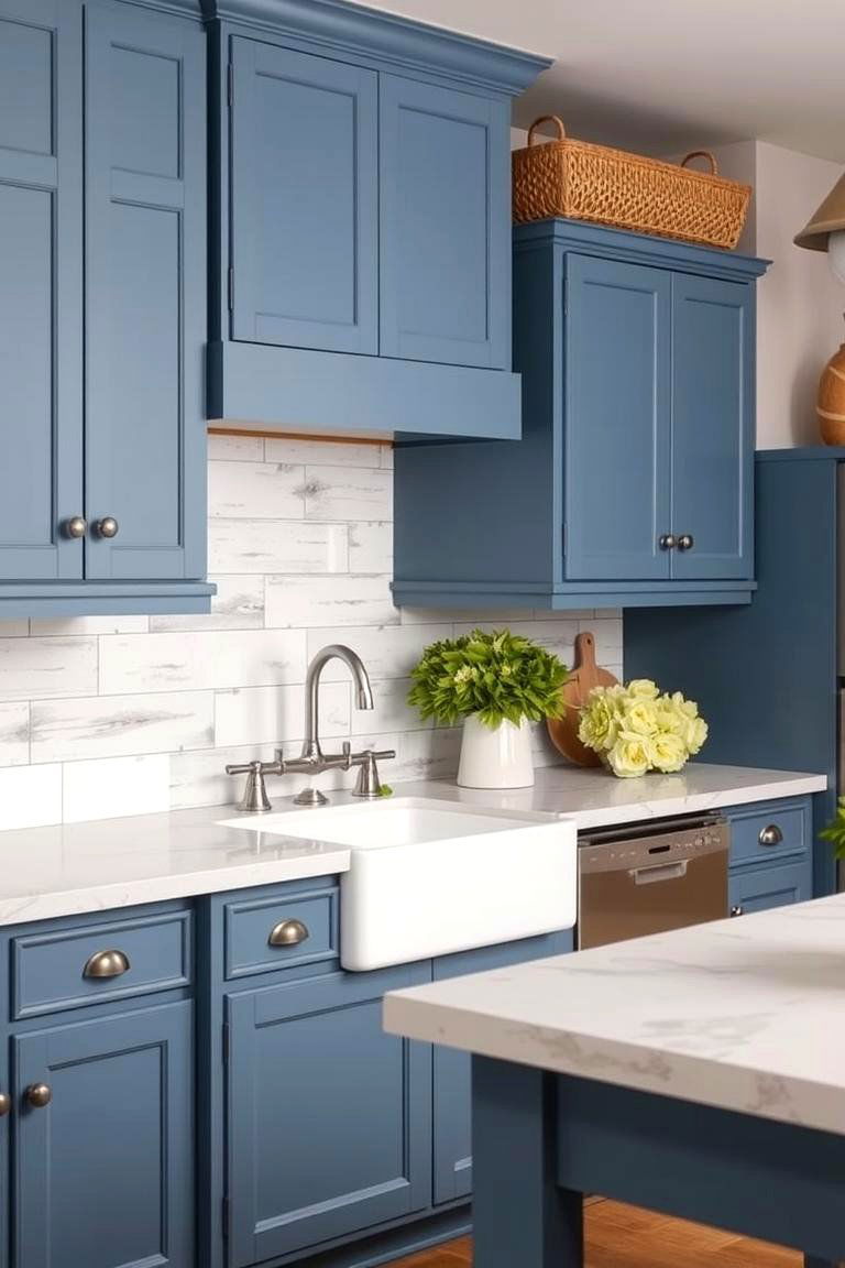 Blue Farmhouse Kitchen - 24 Blue Kitchen Ideas