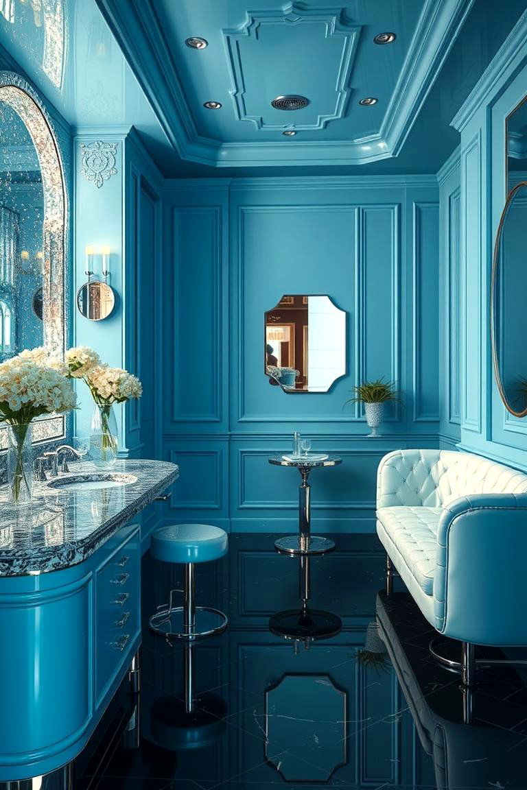 Blue Glitter Glam - 24 Girls Blue Bedroom Ideas